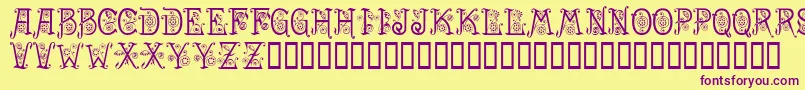 Spring Font – Purple Fonts on Yellow Background