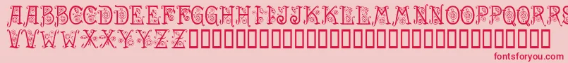 フォントSpring – ピンクの背景に赤い文字