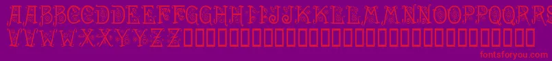 Spring Font – Red Fonts on Purple Background