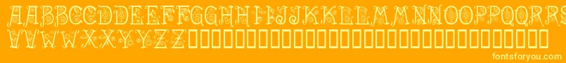 Spring Font – Yellow Fonts on Orange Background