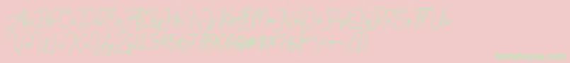 Springfield Demo Font – Green Fonts on Pink Background