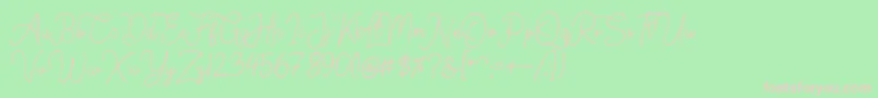 Springfield Demo Font – Pink Fonts on Green Background