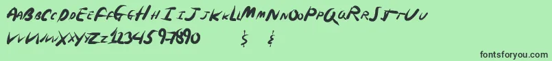 SpringNinja Font – Black Fonts on Green Background
