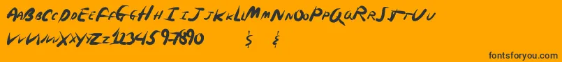 SpringNinja Font – Black Fonts on Orange Background