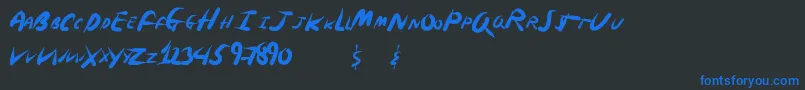 SpringNinja Font – Blue Fonts on Black Background