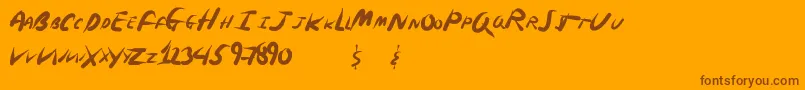 SpringNinja Font – Brown Fonts on Orange Background