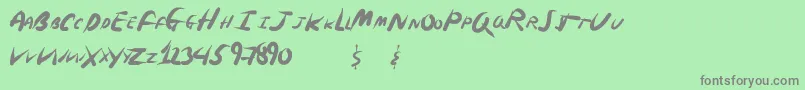 SpringNinja Font – Gray Fonts on Green Background