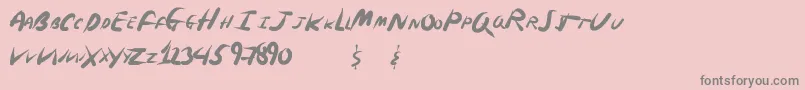 SpringNinja Font – Gray Fonts on Pink Background