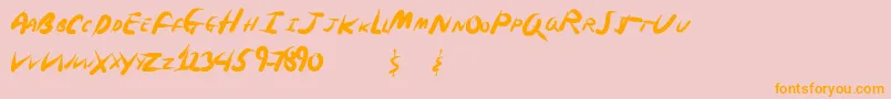 SpringNinja Font – Orange Fonts on Pink Background