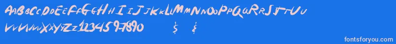 SpringNinja Font – Pink Fonts on Blue Background