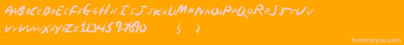 SpringNinja Font – Pink Fonts on Orange Background