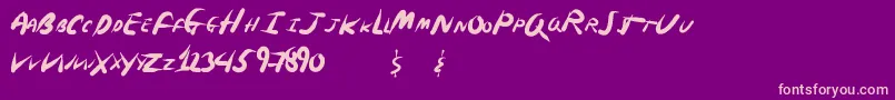 SpringNinja Font – Pink Fonts on Purple Background