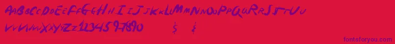 SpringNinja Font – Purple Fonts on Red Background