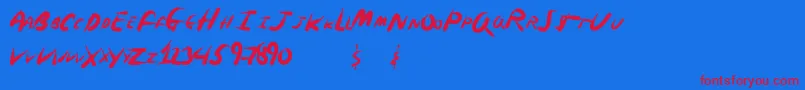 SpringNinja Font – Red Fonts on Blue Background