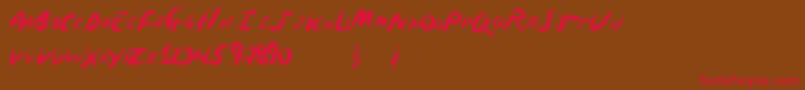 SpringNinja Font – Red Fonts on Brown Background