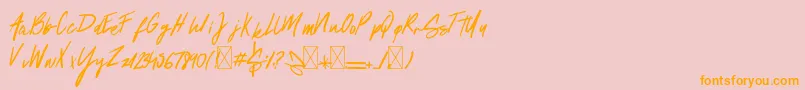 Springs Font – Orange Fonts on Pink Background