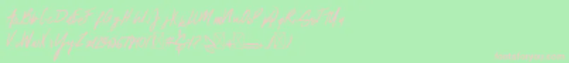 フォントSprings – 緑の背景にピンクのフォント