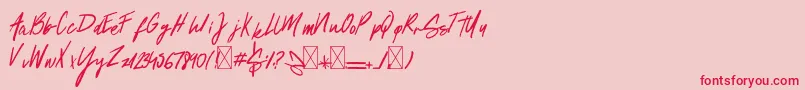 Springs Font – Red Fonts on Pink Background