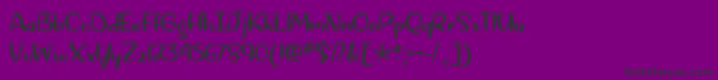 Springtime in April   Font – Black Fonts on Purple Background