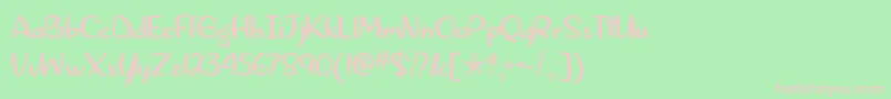 Springtime in April   Font – Pink Fonts on Green Background
