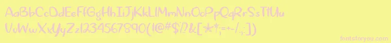 Springtime in April   Font – Pink Fonts on Yellow Background