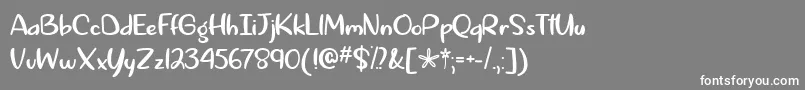 Springtime in April   Font – White Fonts on Gray Background