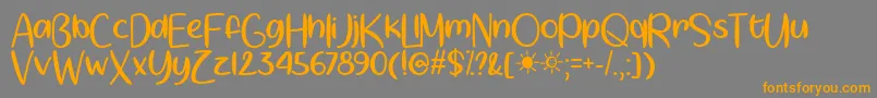 Springtime Sunshine   Font – Orange Fonts on Gray Background