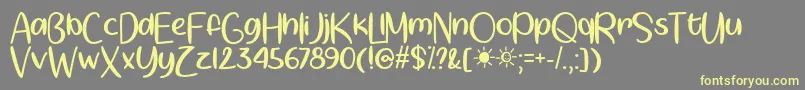 Springtime Sunshine   Font – Yellow Fonts on Gray Background