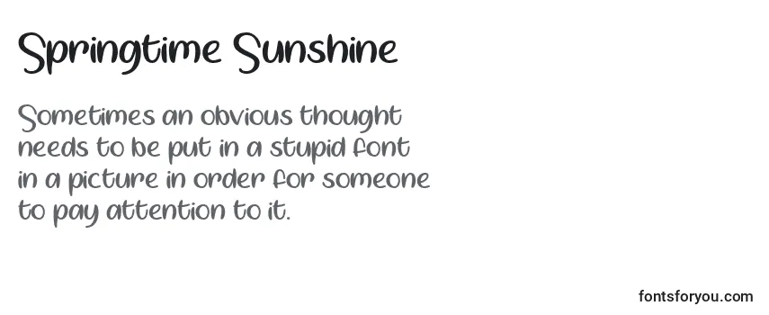 フォントSpringtime Sunshine  