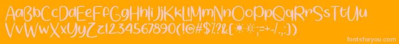 Springtime Sunshine   Font – Pink Fonts on Orange Background