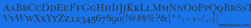 TycoonOldStyleSsiSmallCaps Font – Black Fonts on Blue Background