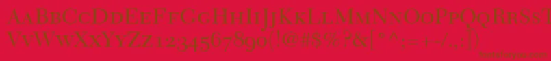 TycoonOldStyleSsiSmallCaps Font – Brown Fonts on Red Background