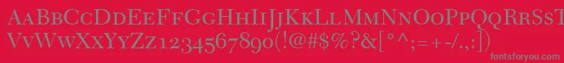 TycoonOldStyleSsiSmallCaps Font – Gray Fonts on Red Background