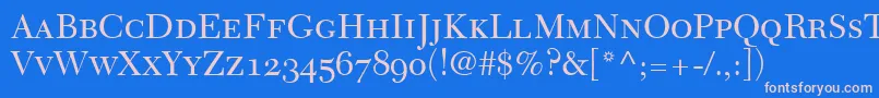 Czcionka TycoonOldStyleSsiSmallCaps – różowe czcionki na niebieskim tle