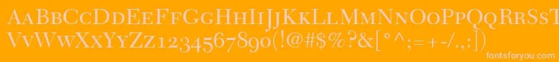 TycoonOldStyleSsiSmallCaps Font – Pink Fonts on Orange Background