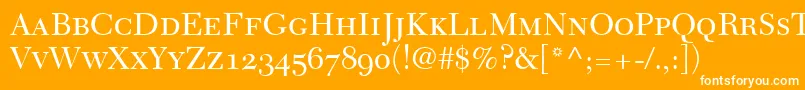 TycoonOldStyleSsiSmallCaps Font – White Fonts on Orange Background