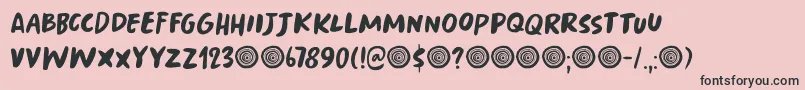 Springwood Brush DEMO Font – Black Fonts on Pink Background