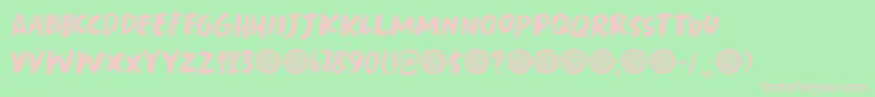 Springwood Brush DEMO Font – Pink Fonts on Green Background