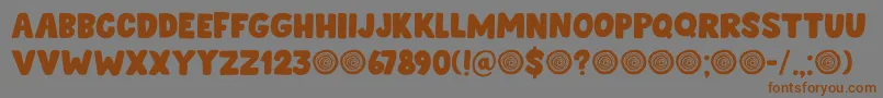 Springwood Display DEMO Font – Brown Fonts on Gray Background
