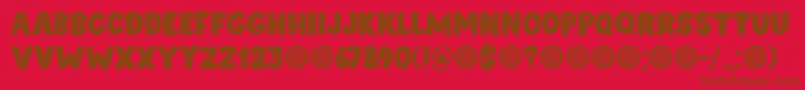 Springwood Display DEMO-fontti – ruskeat fontit punaisella taustalla