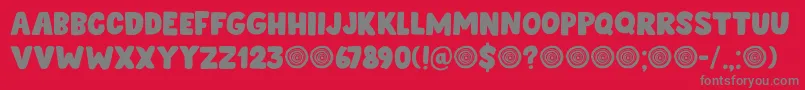 Springwood Display DEMO Font – Gray Fonts on Red Background