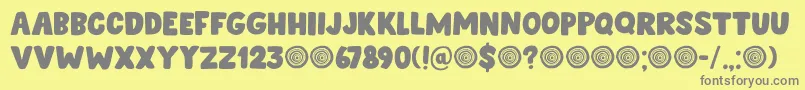 Шрифт Springwood Display DEMO – серые шрифты на жёлтом фоне