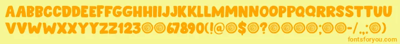 Springwood Display DEMO Font – Orange Fonts on Yellow Background