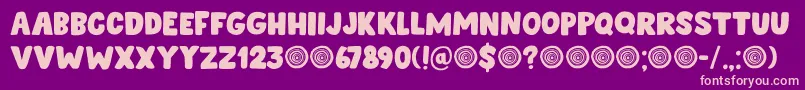 Springwood Display DEMO Font – Pink Fonts on Purple Background