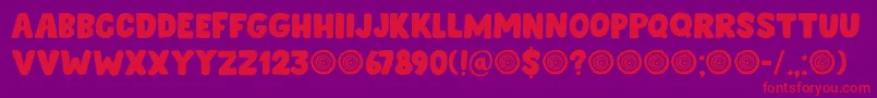 Springwood Display DEMO Font – Red Fonts on Purple Background