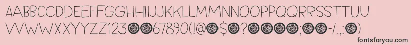 Springwood Line DEMO-Schriftart – Schwarze Schriften auf rosa Hintergrund