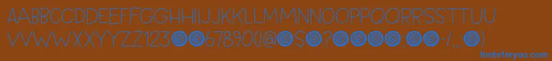 Springwood Line DEMO Font – Blue Fonts on Brown Background