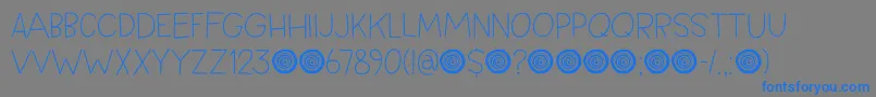 Springwood Line DEMO Font – Blue Fonts on Gray Background