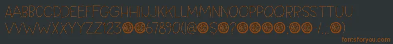 Springwood Line DEMO Font – Brown Fonts on Black Background