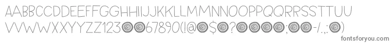 Springwood Line DEMO Font – Gray Fonts on White Background